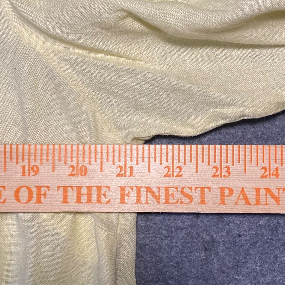 GRACE ELEMENTS women's  100% LINEN YELLOW Button‎ Down LONG SLEEVE 1X - Picture 9 of 9